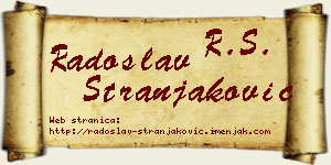 Radoslav Stranjaković vizit kartica